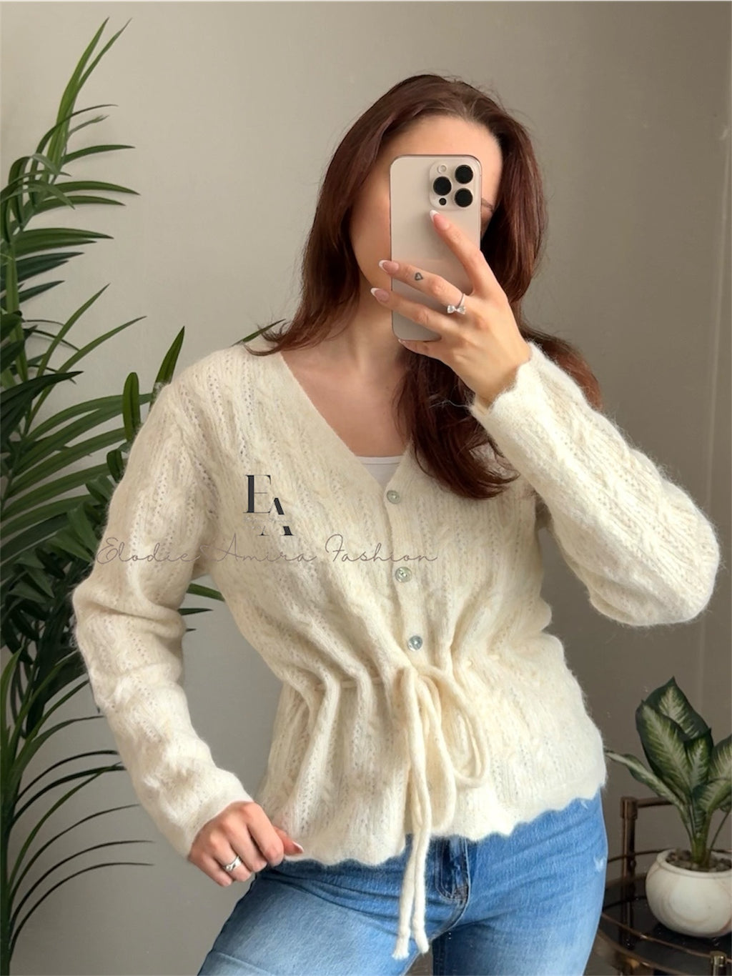 Strickjacke „Debby“ beige