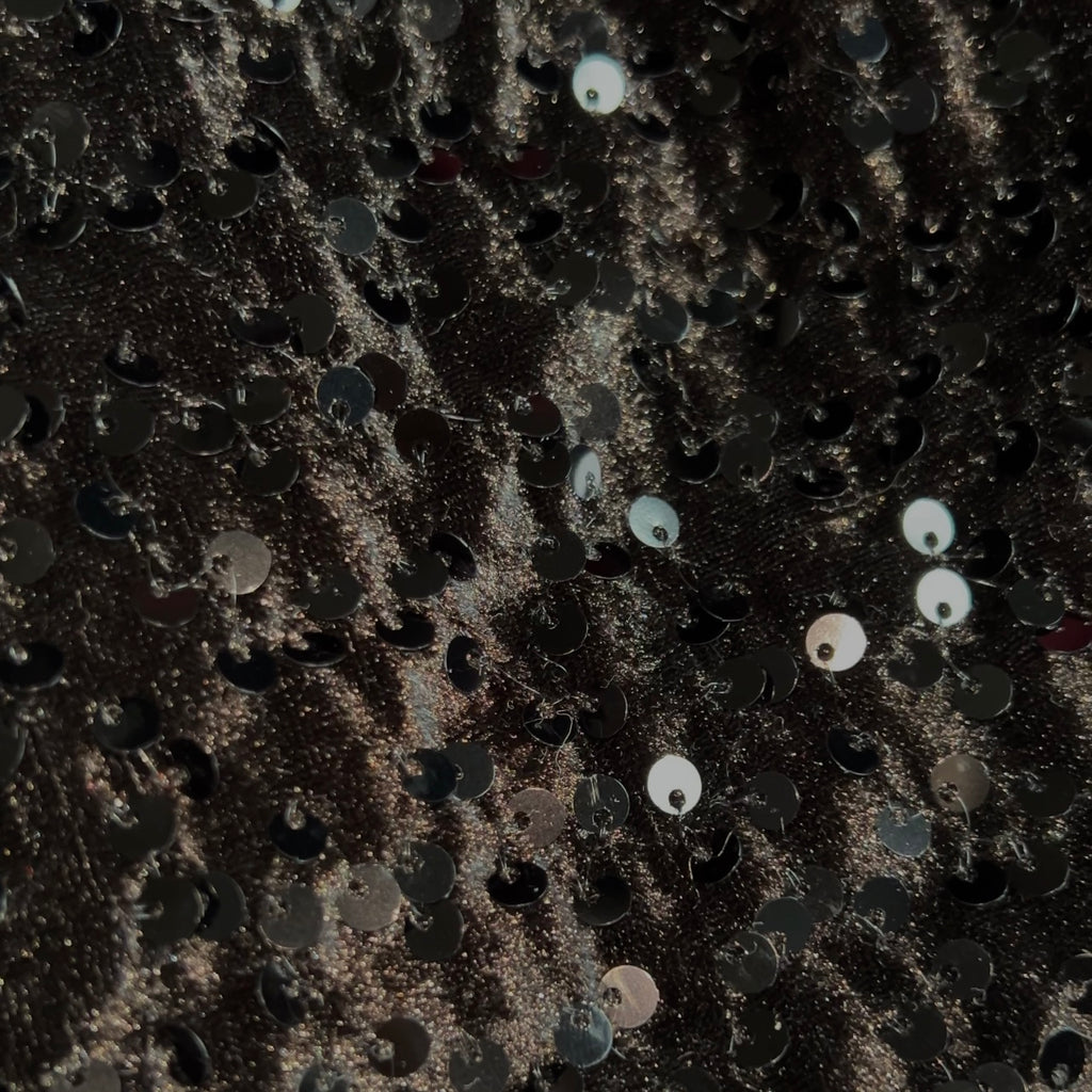 Pailletten Shirt „Indira“, schwarz