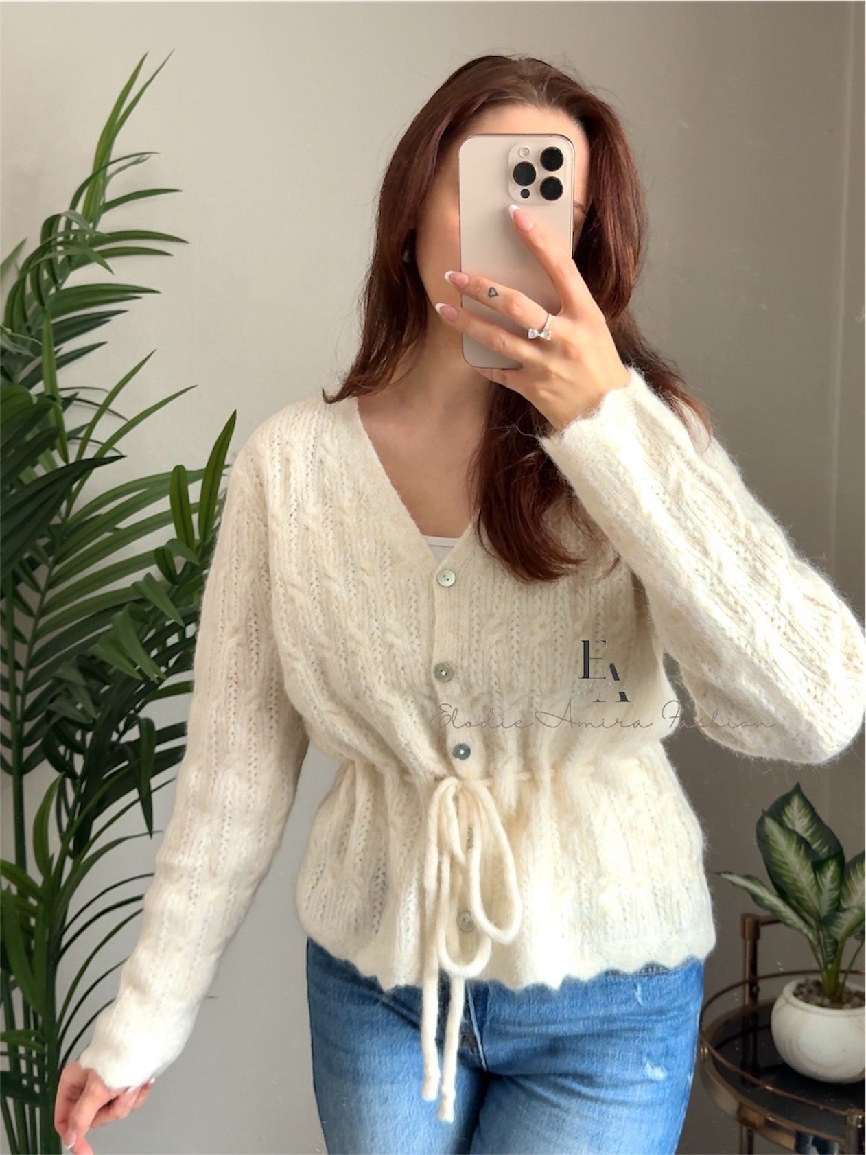 Strickjacke „Debby“ beige