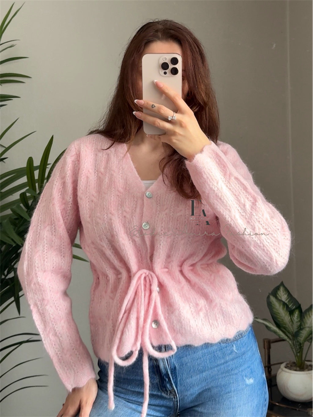 Strickjacke „Debby“ rosa