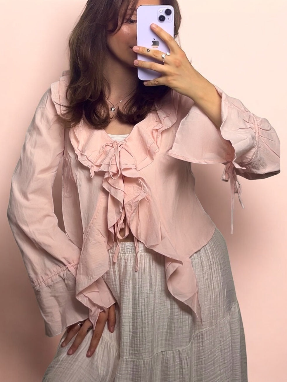 Rüschen Bluse „Jasmin“ rosa