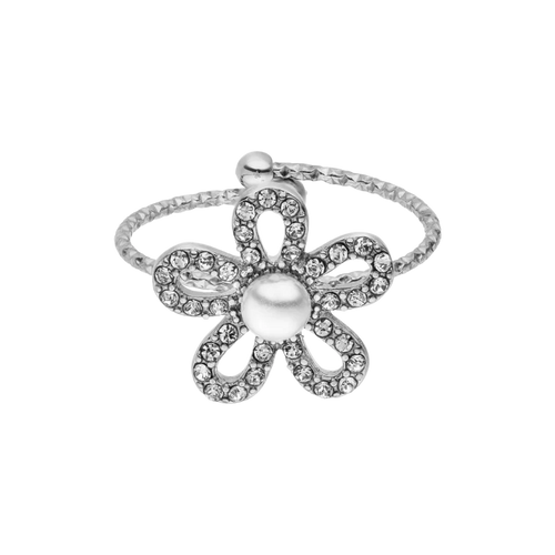 Bague Hi-Life Flower Pearl Paradise plaquée or 14 carats