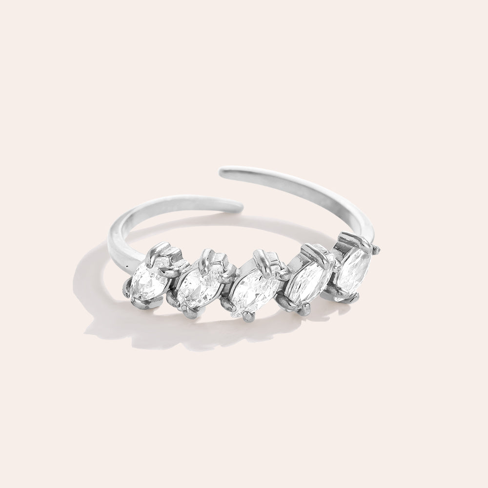 Verstellbarer Ring “Ophelia” silber