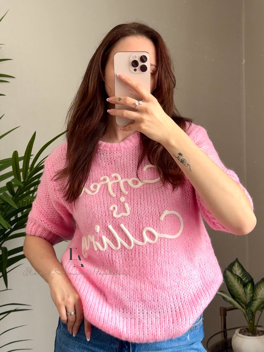 Pullover “Coffe Love” pink