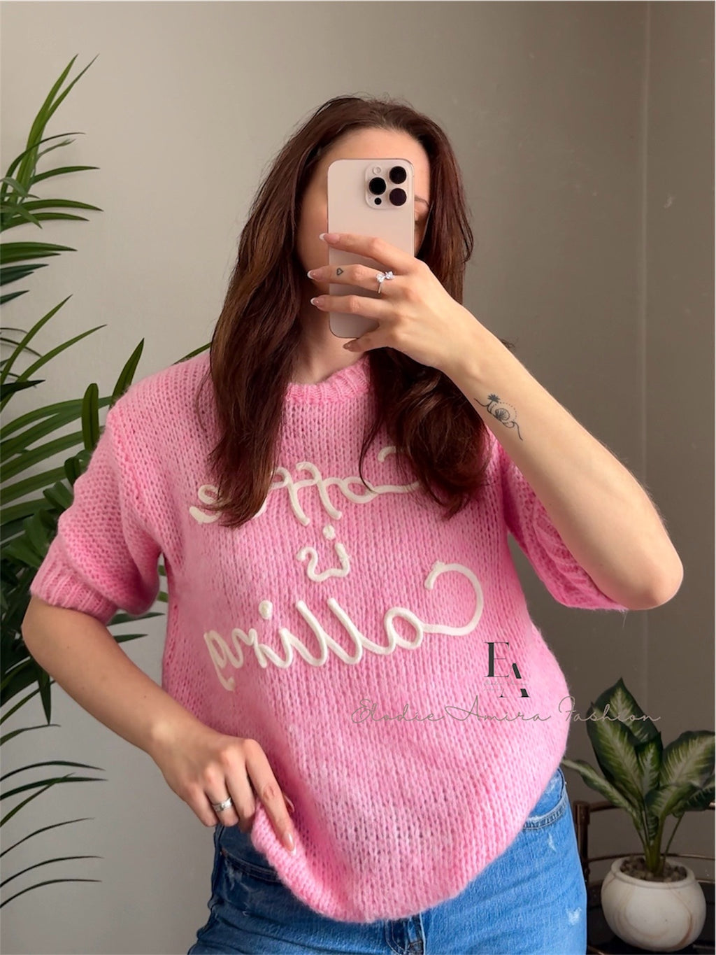 Pullover “Coffe Love” pink